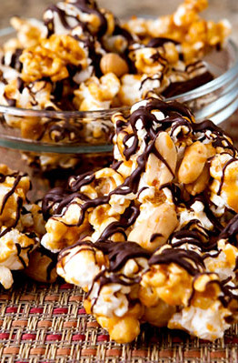 chocolate and caramel popcorn recipe