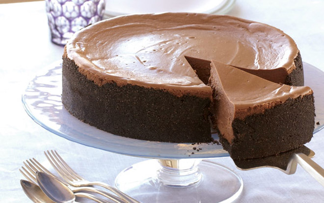 recipe for a triple chocolate cheesecake